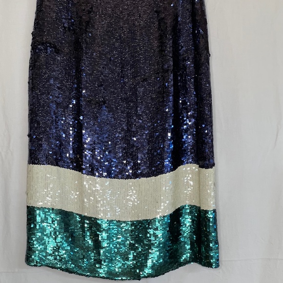 J.Crew Collection Sequin Color Block Skirt 0